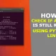 How to check if a process is still running using Python on Linux