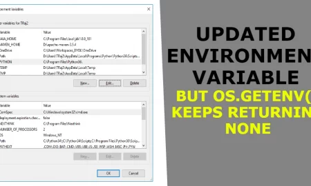 Updated environment variable